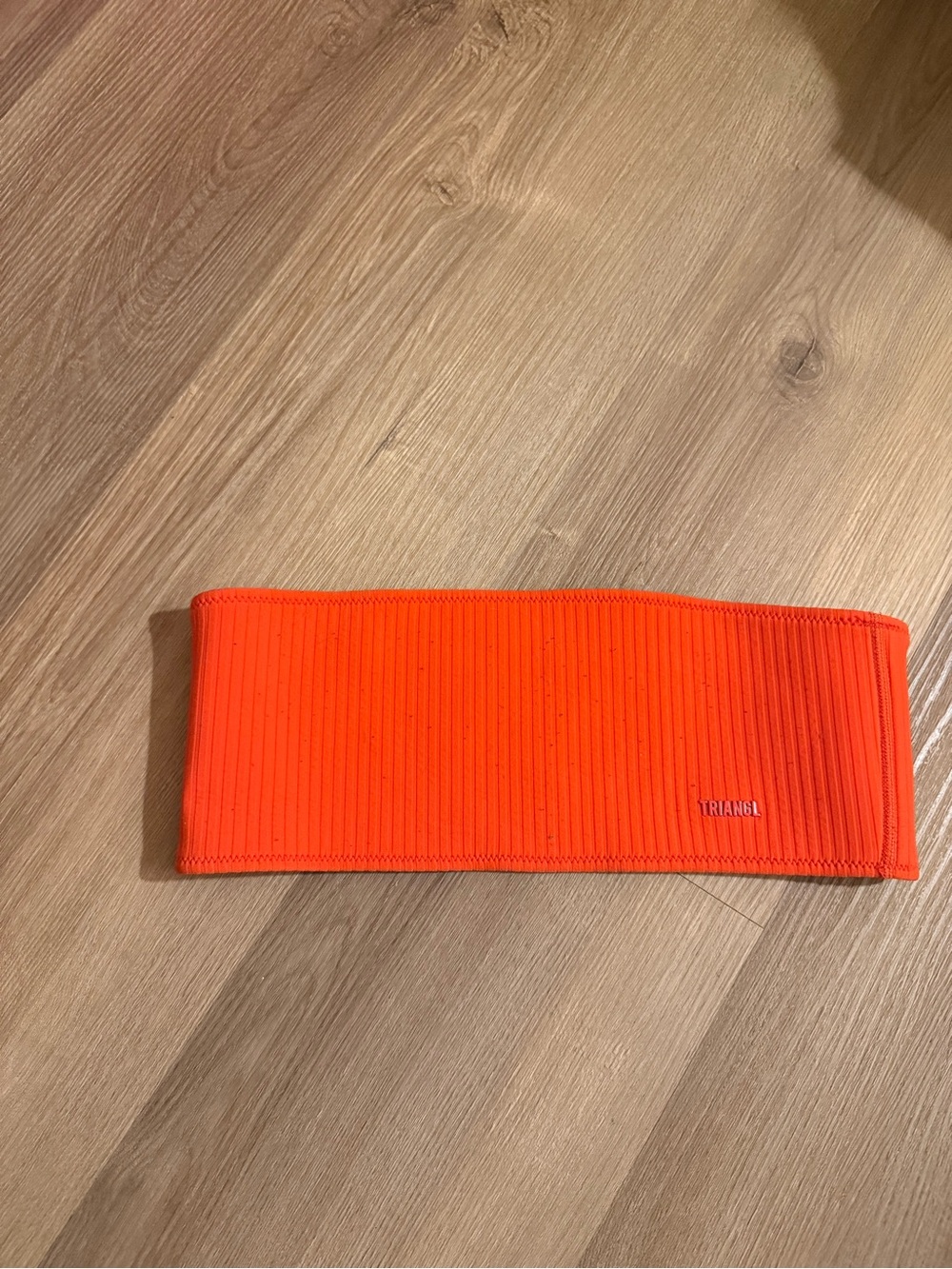 triangl swimwear Neon Orange Ribbed Bandeau Top